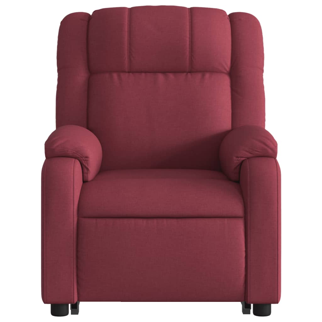 Fauteuil inclinable de massage Rouge bordeaux Tissu Fauteuils vidaXL   