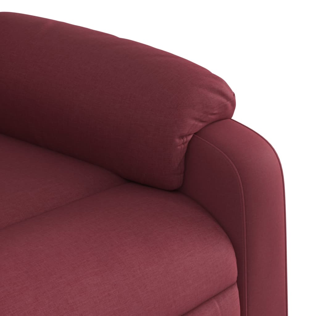 Fauteuil inclinable de massage Rouge bordeaux Tissu Fauteuils vidaXL   