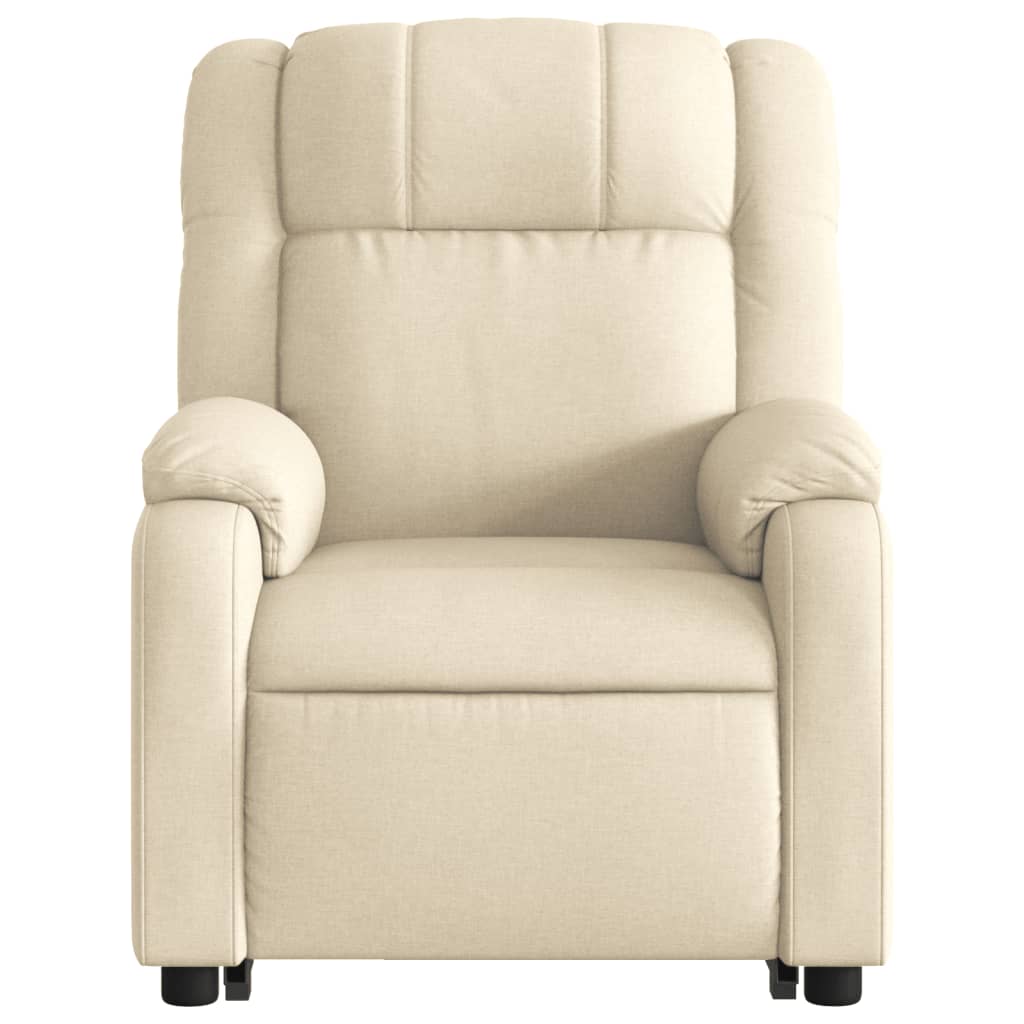 Fauteuil inclinable de massage Crème Tissu Fauteuils vidaXL   