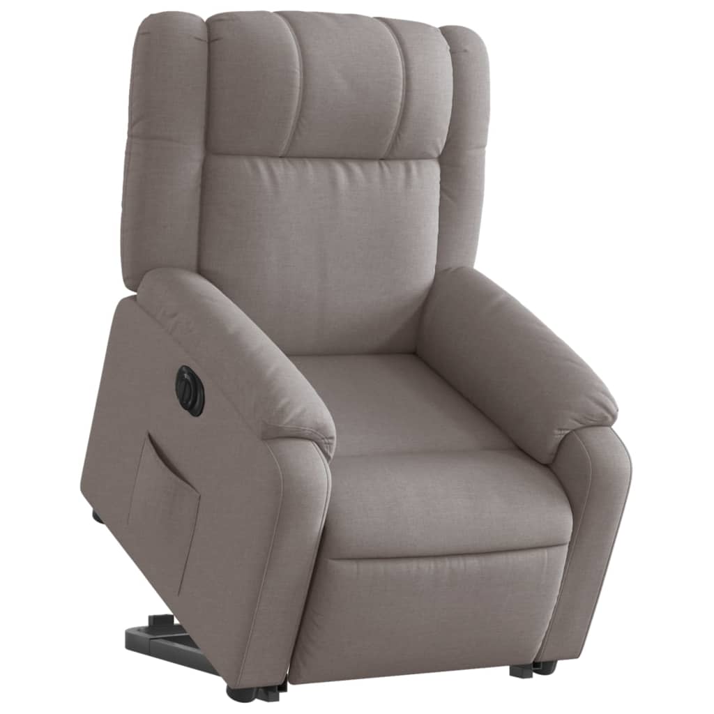 Fauteuil inclinable électrique taupe tissu - Xios Store SNC