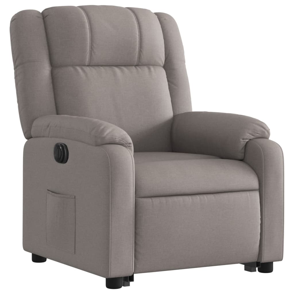 Fauteuil inclinable électrique taupe tissu - Xios Store SNC