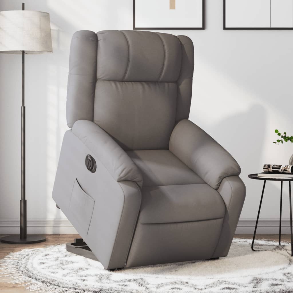 Fauteuil inclinable électrique taupe tissu - Xios Store SNC