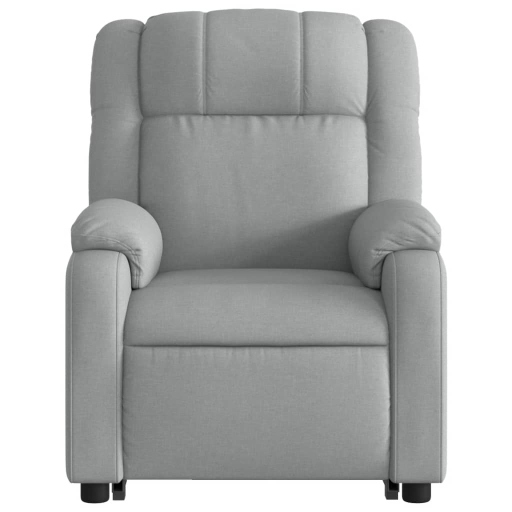 Fauteuil inclinable de massage électrique Gris clair Tissu Fauteuils vidaXL   