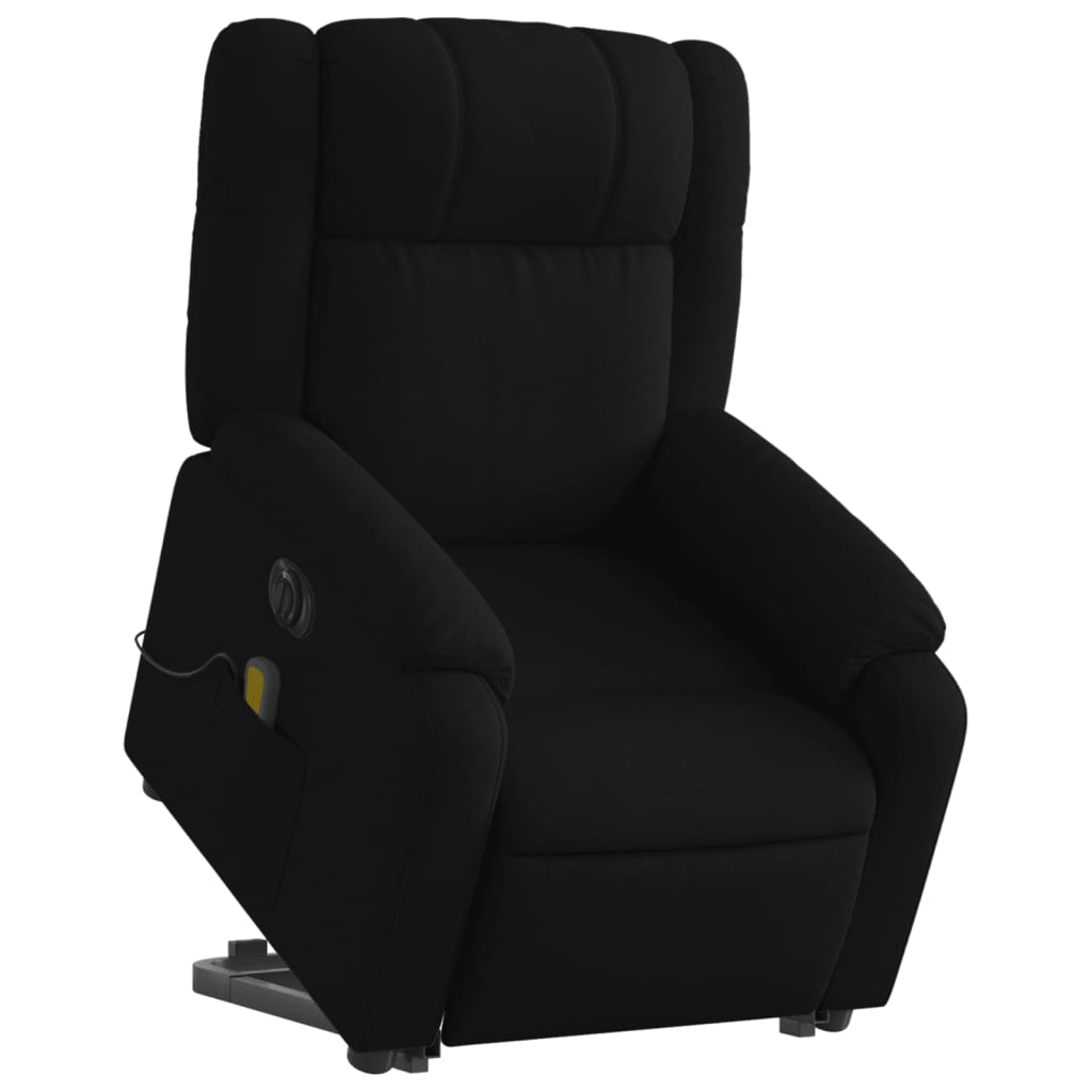 Fauteuil inclinable de massage électrique Noir Tissu Fauteuils vidaXL   