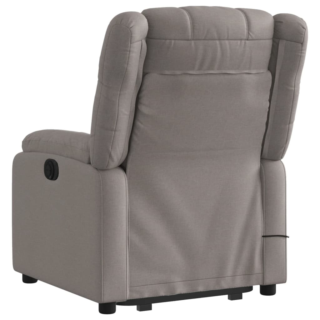 Fauteuil inclinable de massage électrique Taupe Tissu Fauteuils vidaXL   