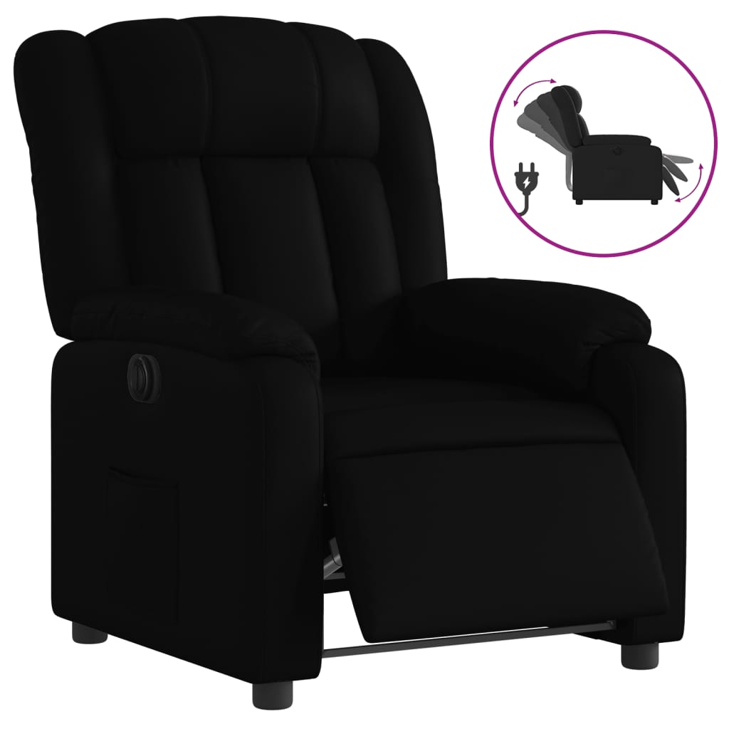 Fauteuil inclinable électrique Noir Similicuir Fauteuils vidaXL   