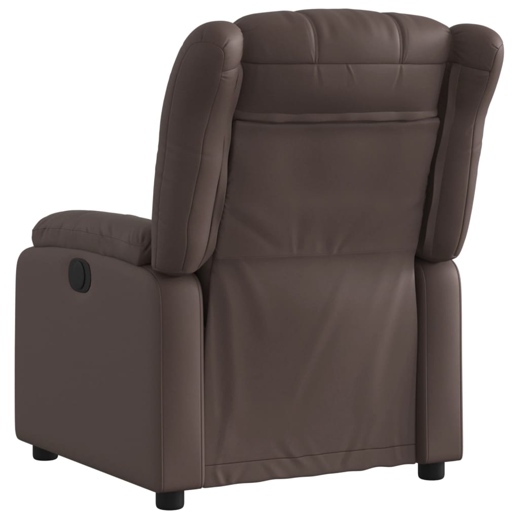 Fauteuil inclinable électrique Marron Similicuir Fauteuils vidaXL   