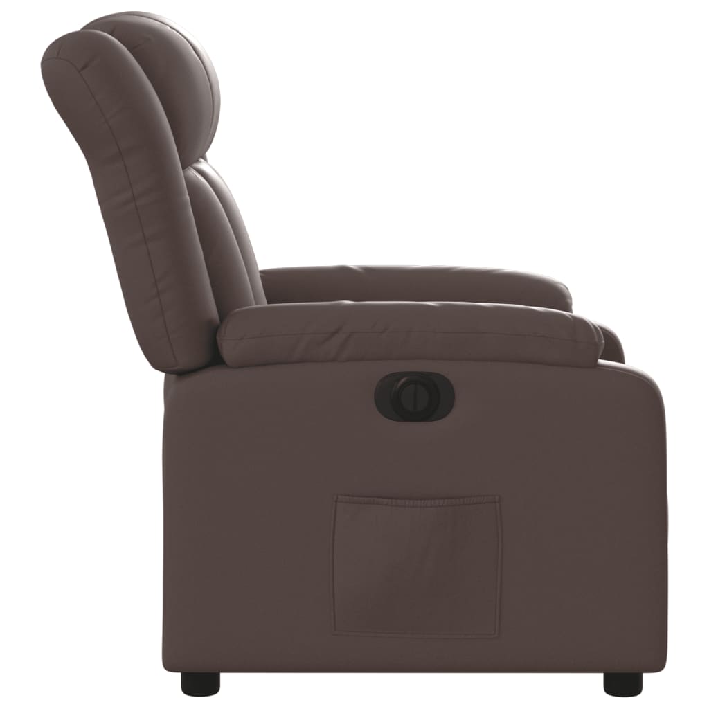 Fauteuil inclinable électrique Marron Similicuir Fauteuils vidaXL   