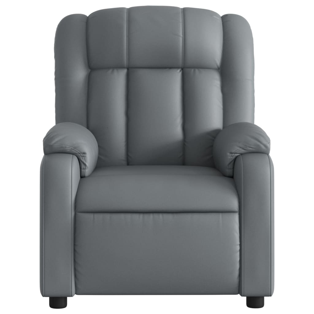 Fauteuil inclinable électrique Gris Similicuir Fauteuils vidaXL   