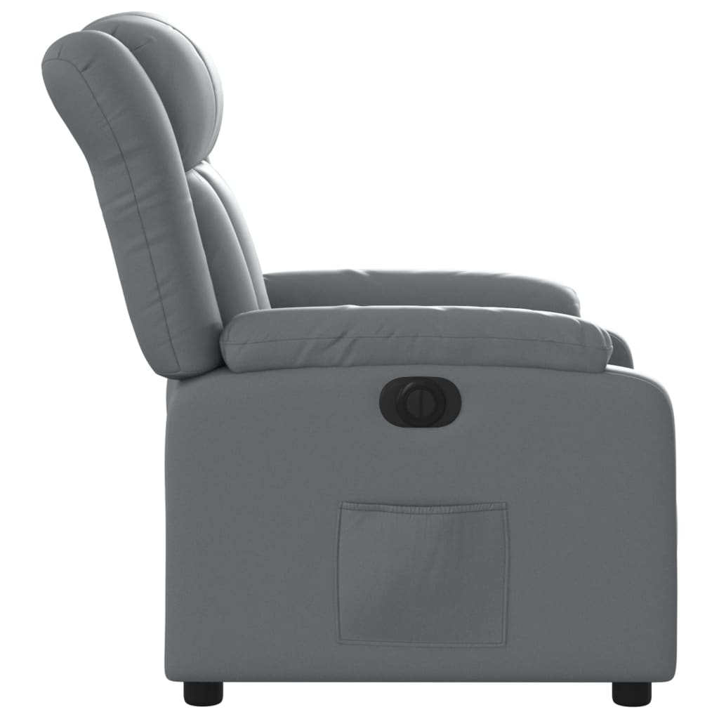 Fauteuil inclinable électrique Gris Similicuir Fauteuils vidaXL   