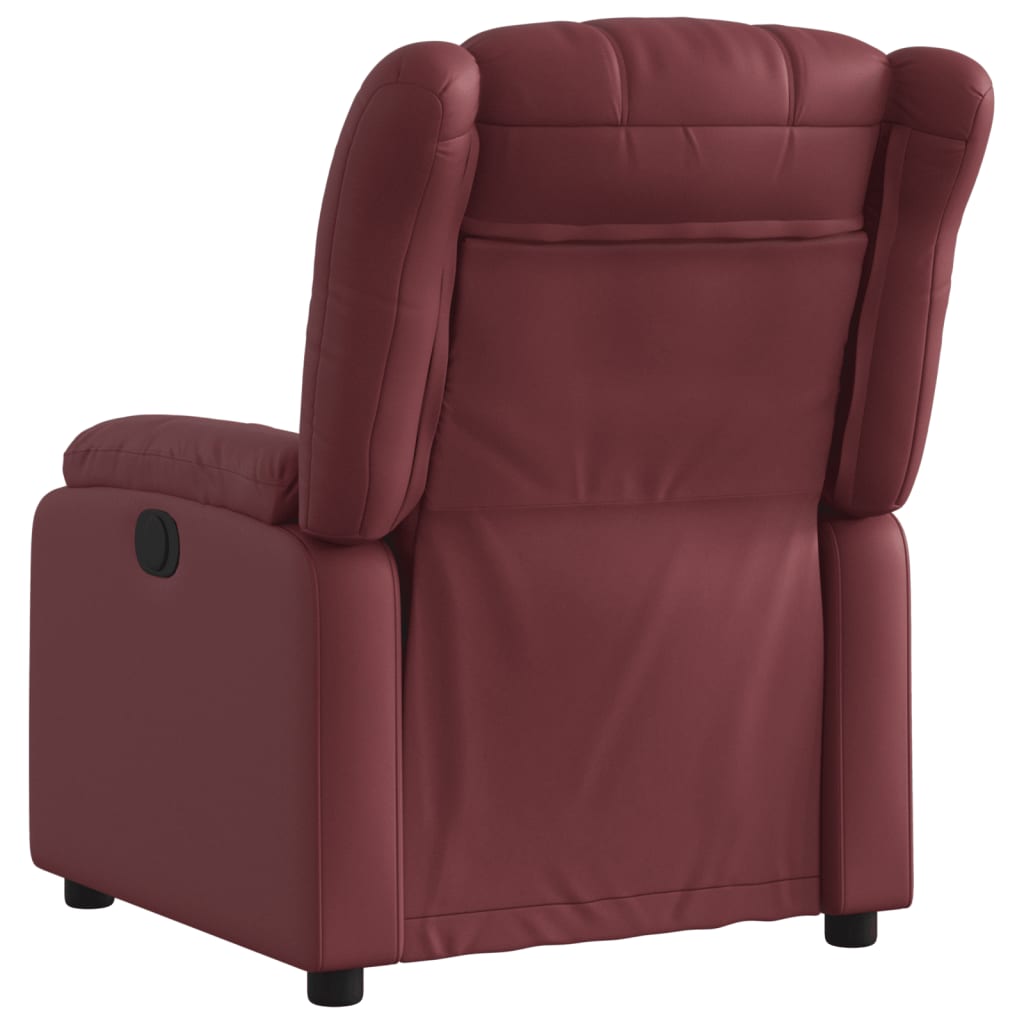 Fauteuil inclinable électrique Rouge bordeaux Similicuir Fauteuils vidaXL   