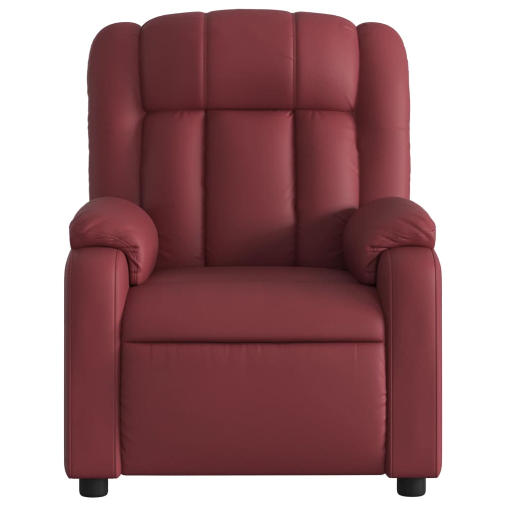 Fauteuil inclinable électrique Rouge bordeaux Similicuir Fauteuils vidaXL   