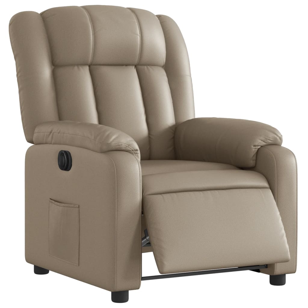 Fauteuil inclinable électrique Cappuccino Similicuir Fauteuils vidaXL   