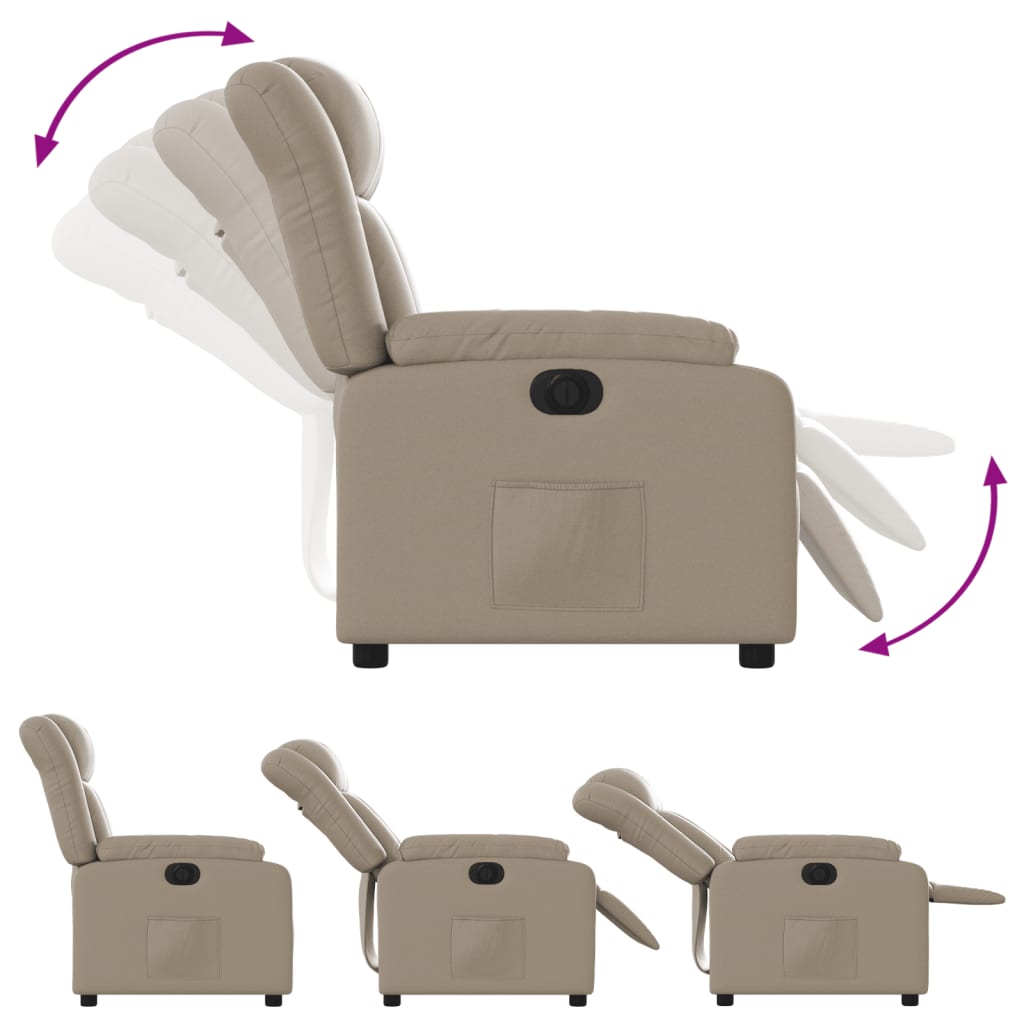 Fauteuil inclinable électrique Cappuccino Similicuir Fauteuils vidaXL   