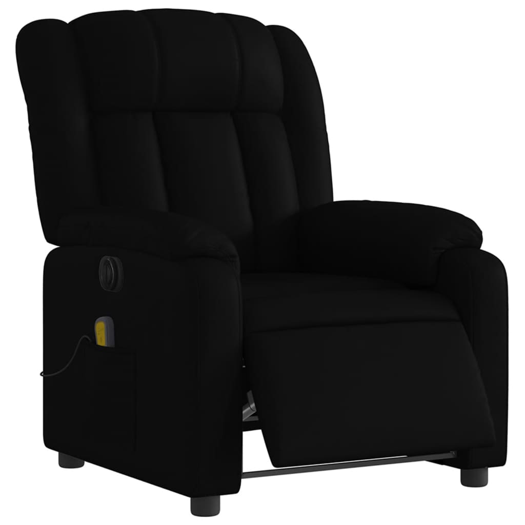 Fauteuil de massage inclinable électrique noir similicuir Fauteuils vidaXL   