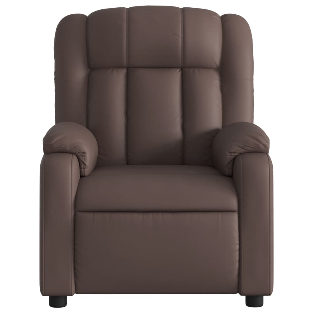 Fauteuil de massage inclinable électrique marron similicuir Fauteuils vidaXL   