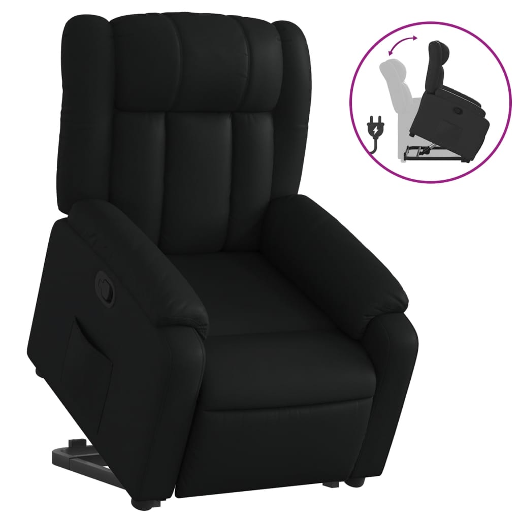 Fauteuil inclinable Noir Similicuir Fauteuils vidaXL   