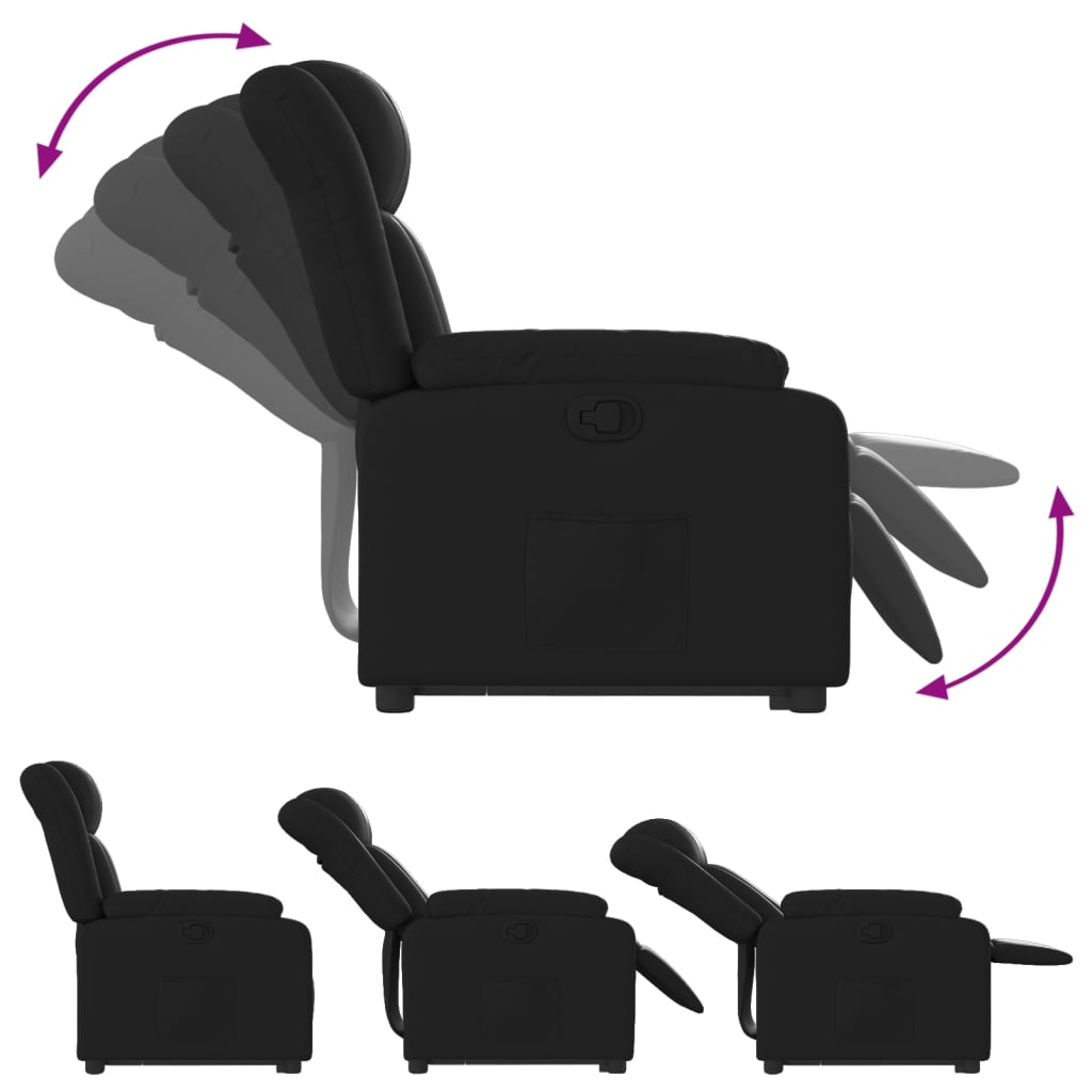 Fauteuil inclinable Noir Similicuir Fauteuils vidaXL   