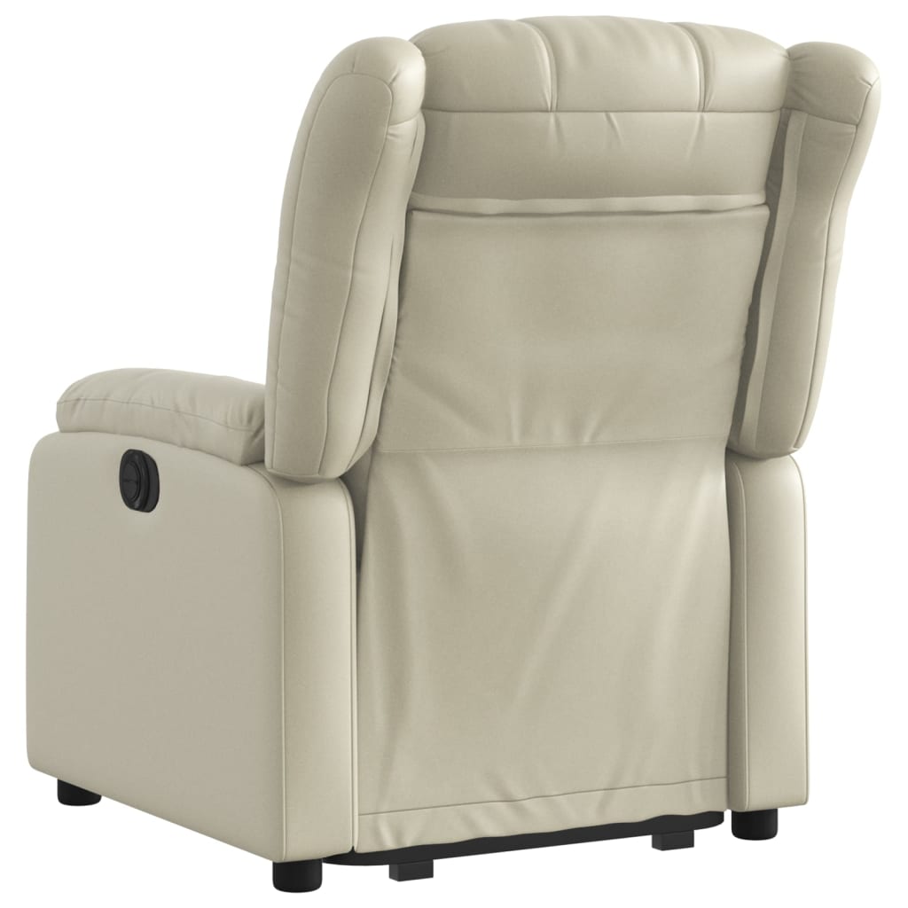 Fauteuil inclinable Crème Similicuir Fauteuils vidaXL   