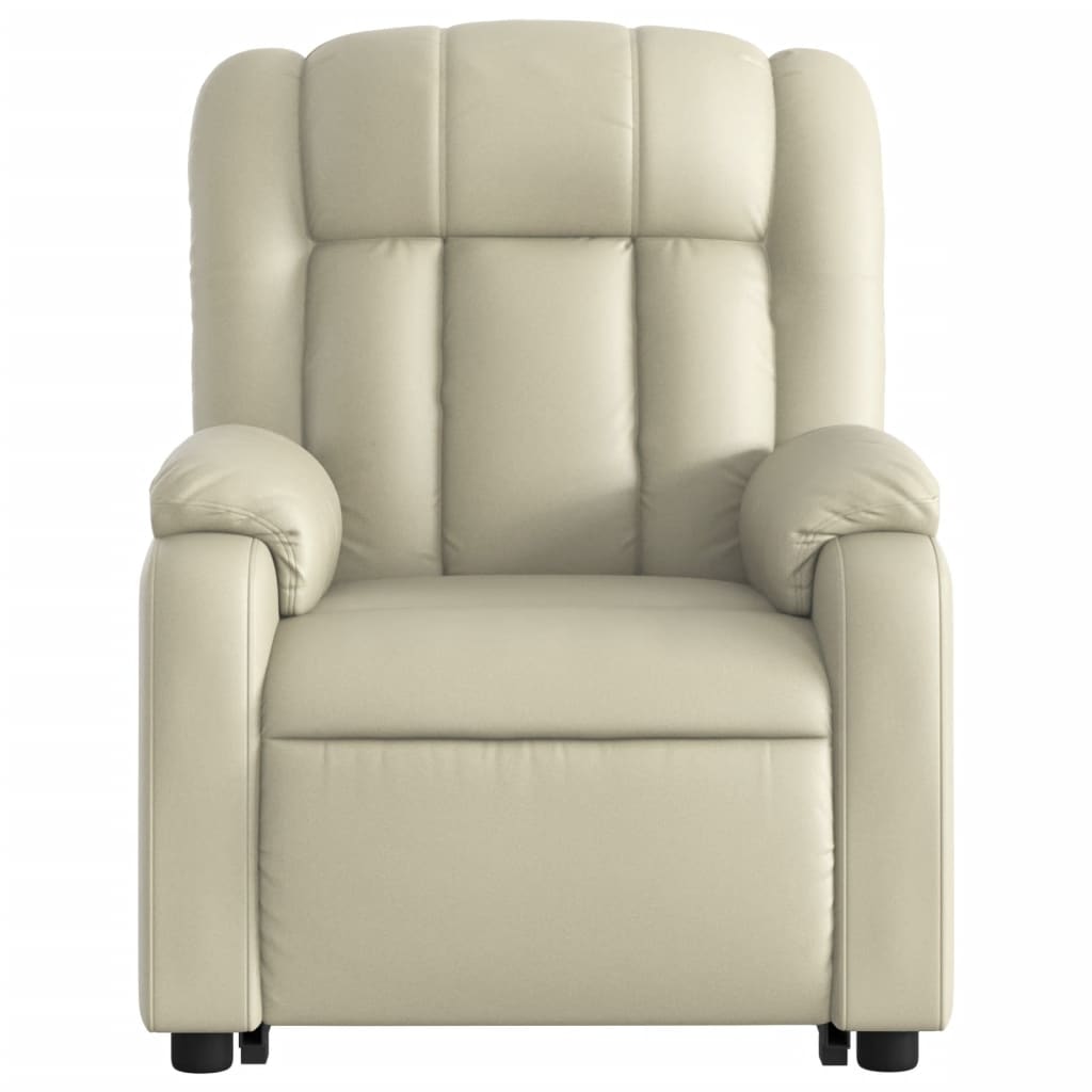 Fauteuil inclinable Crème Similicuir Fauteuils vidaXL   