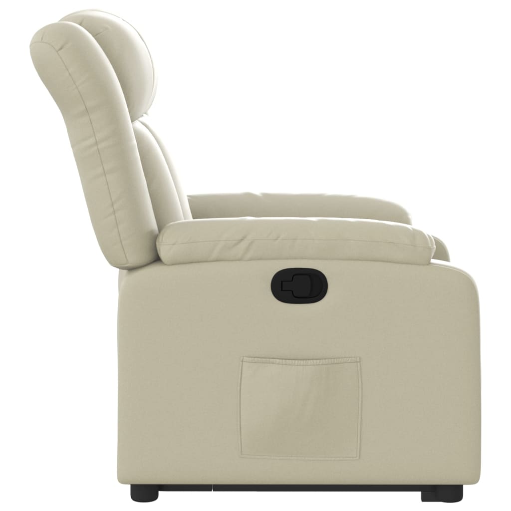 Fauteuil inclinable Crème Similicuir Fauteuils vidaXL   