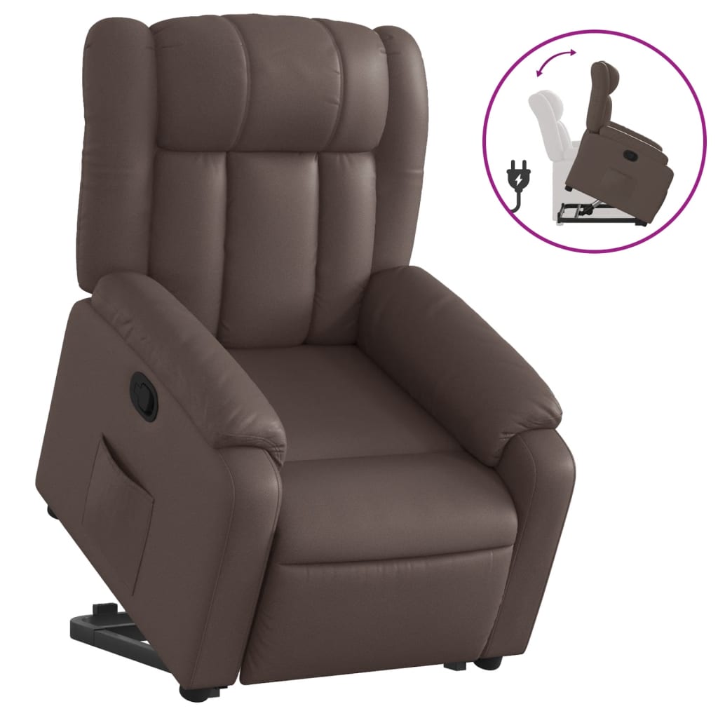 Fauteuil inclinable marron similicuir Fauteuils vidaXL   