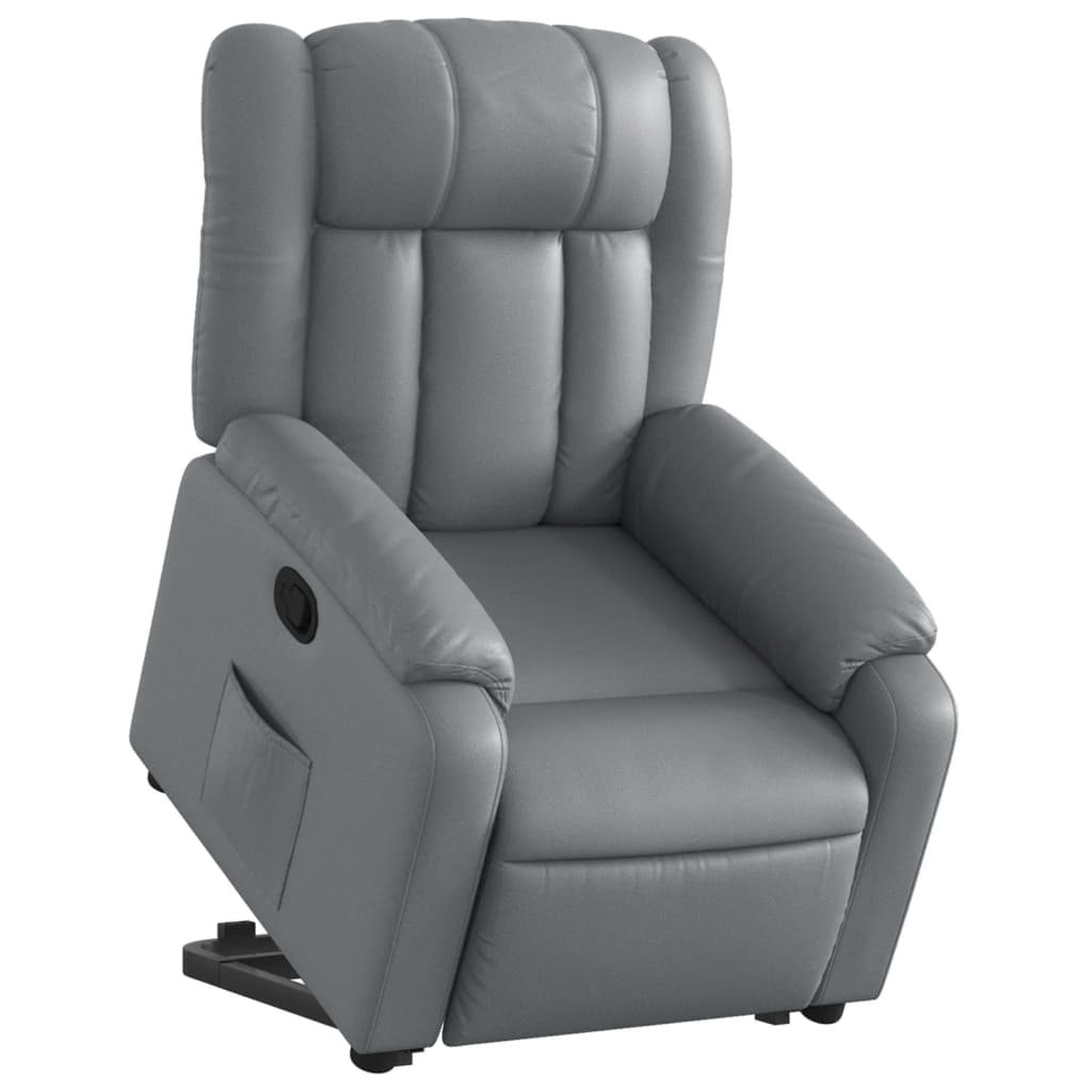 Fauteuil inclinable Gris Similicuir Fauteuils vidaXL   