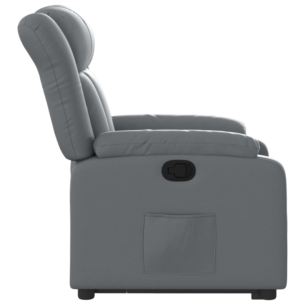 Fauteuil inclinable Gris Similicuir Fauteuils vidaXL   