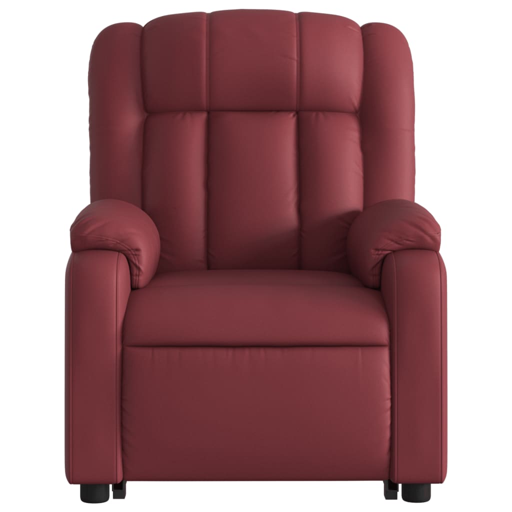 Fauteuil inclinable Rouge bordeaux Similicuir Fauteuils vidaXL   