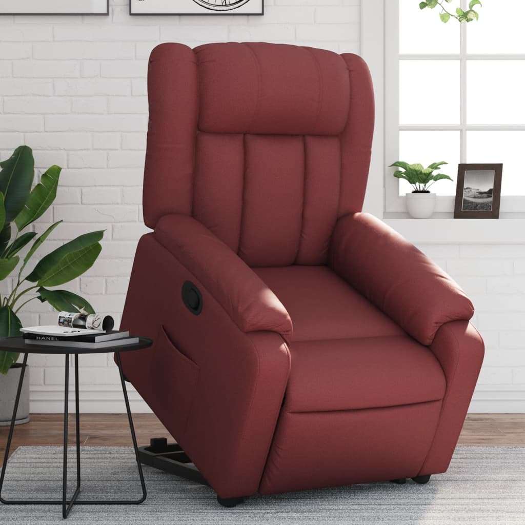 Fauteuil inclinable Rouge bordeaux Similicuir Fauteuils vidaXL   