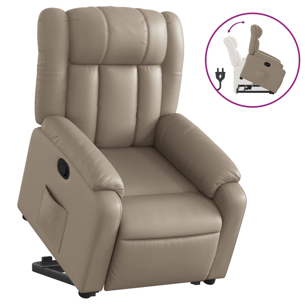 Fauteuil inclinable Cappuccino Similicuir Fauteuils vidaXL   