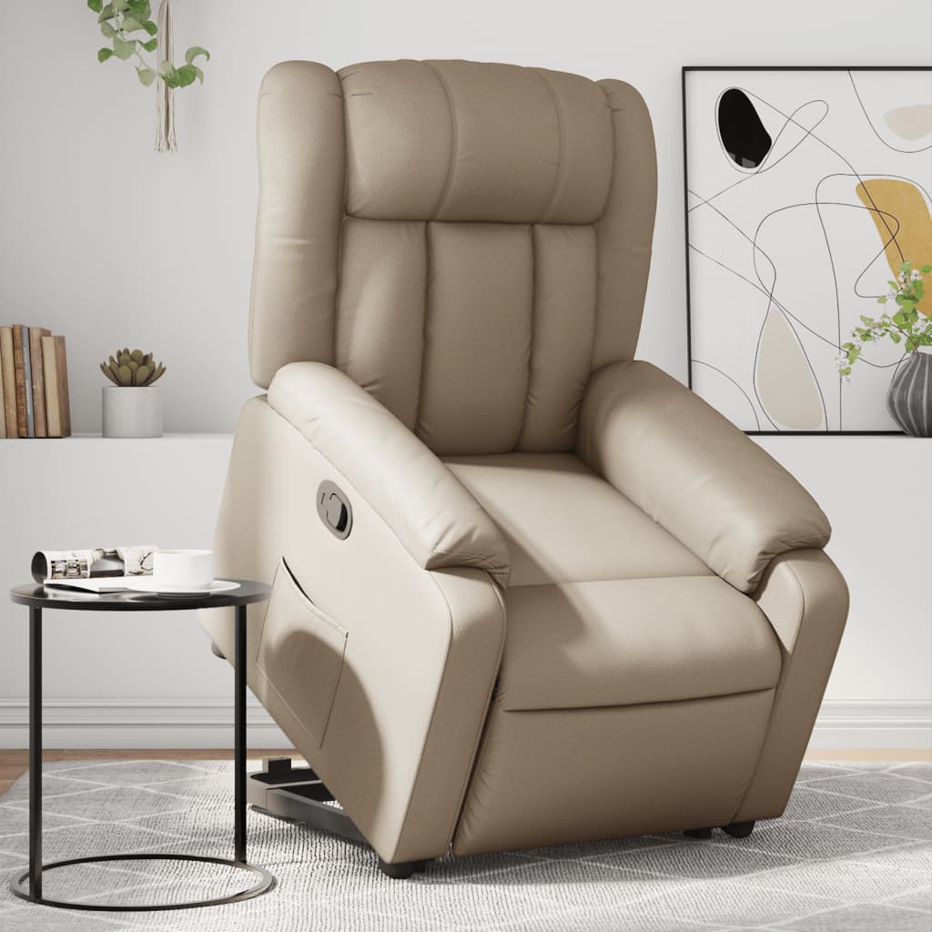 Fauteuil inclinable Cappuccino Similicuir Fauteuils vidaXL   