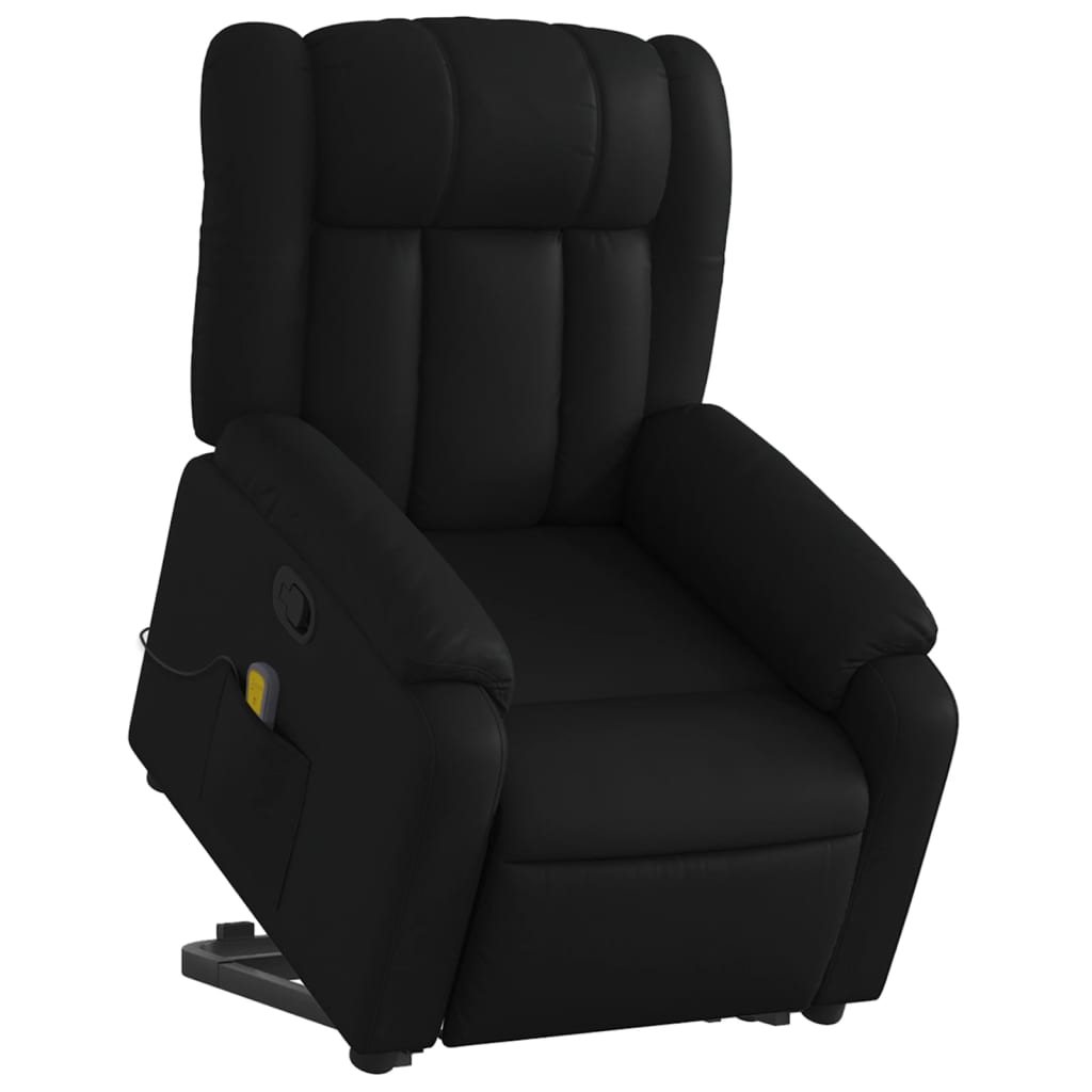 Fauteuil inclinable de massage Noir Similicuir Fauteuils vidaXL   