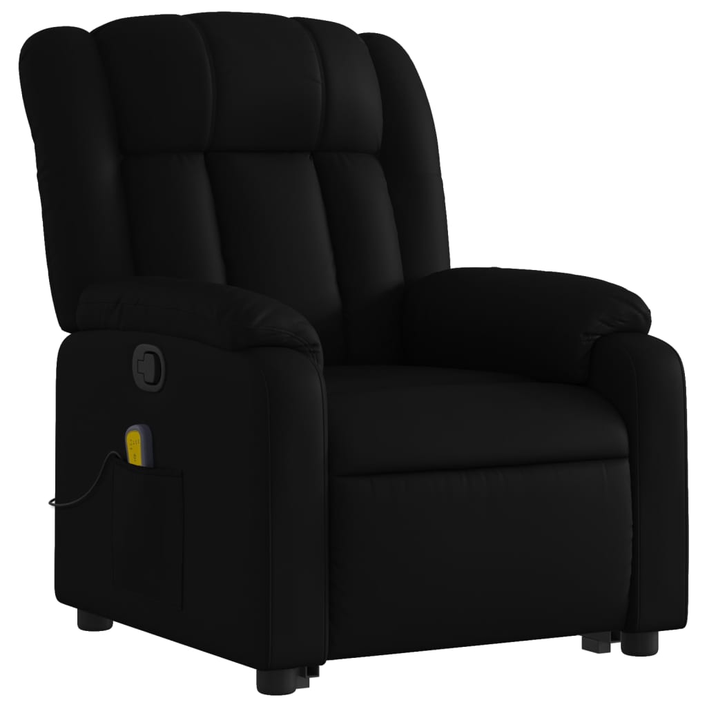 Fauteuil inclinable de massage Noir Similicuir Fauteuils vidaXL   