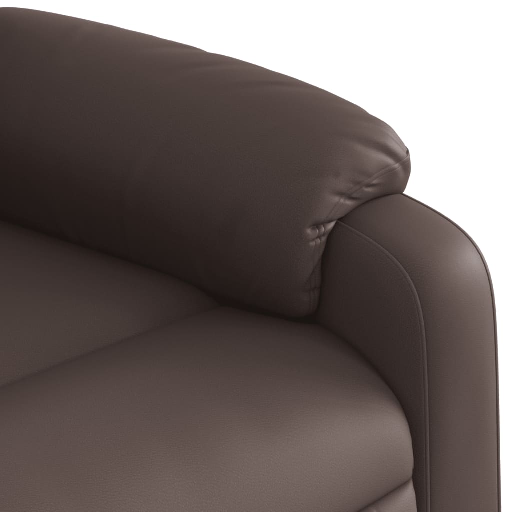 Fauteuil inclinable de massage Marron Similicuir Fauteuils vidaXL   