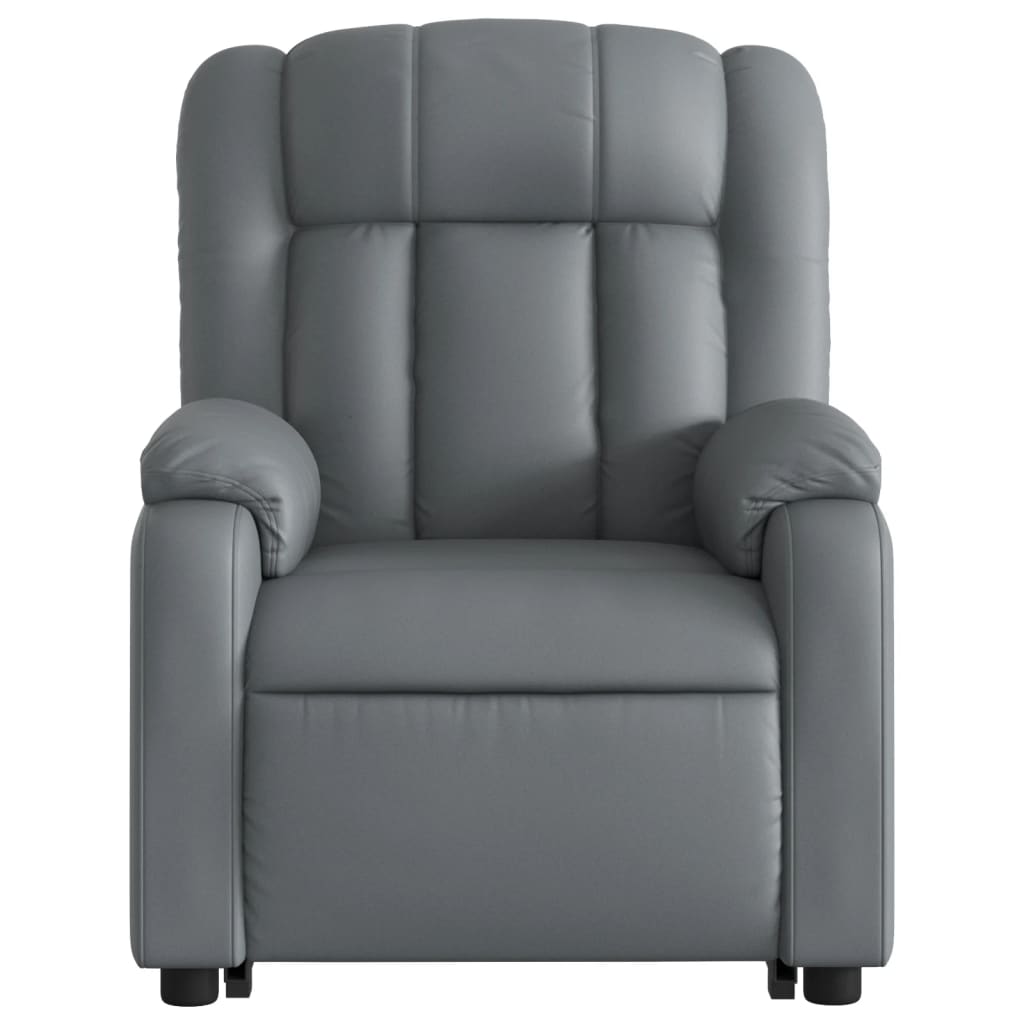 Fauteuil inclinable de massage Gris Similicuir Fauteuils vidaXL   