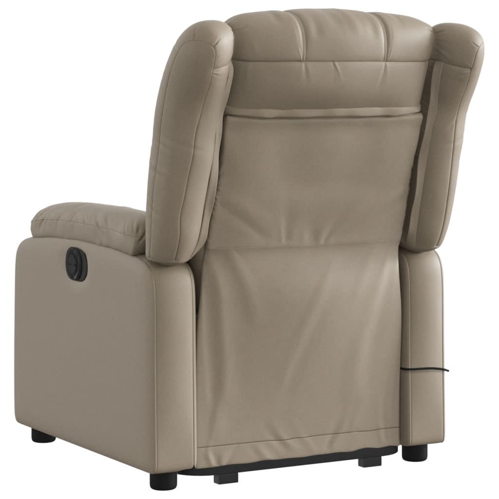 Fauteuil inclinable de massage Cappuccino Similicuir Fauteuils vidaXL   