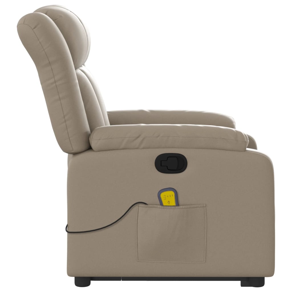 Fauteuil inclinable de massage Cappuccino Similicuir Fauteuils vidaXL   