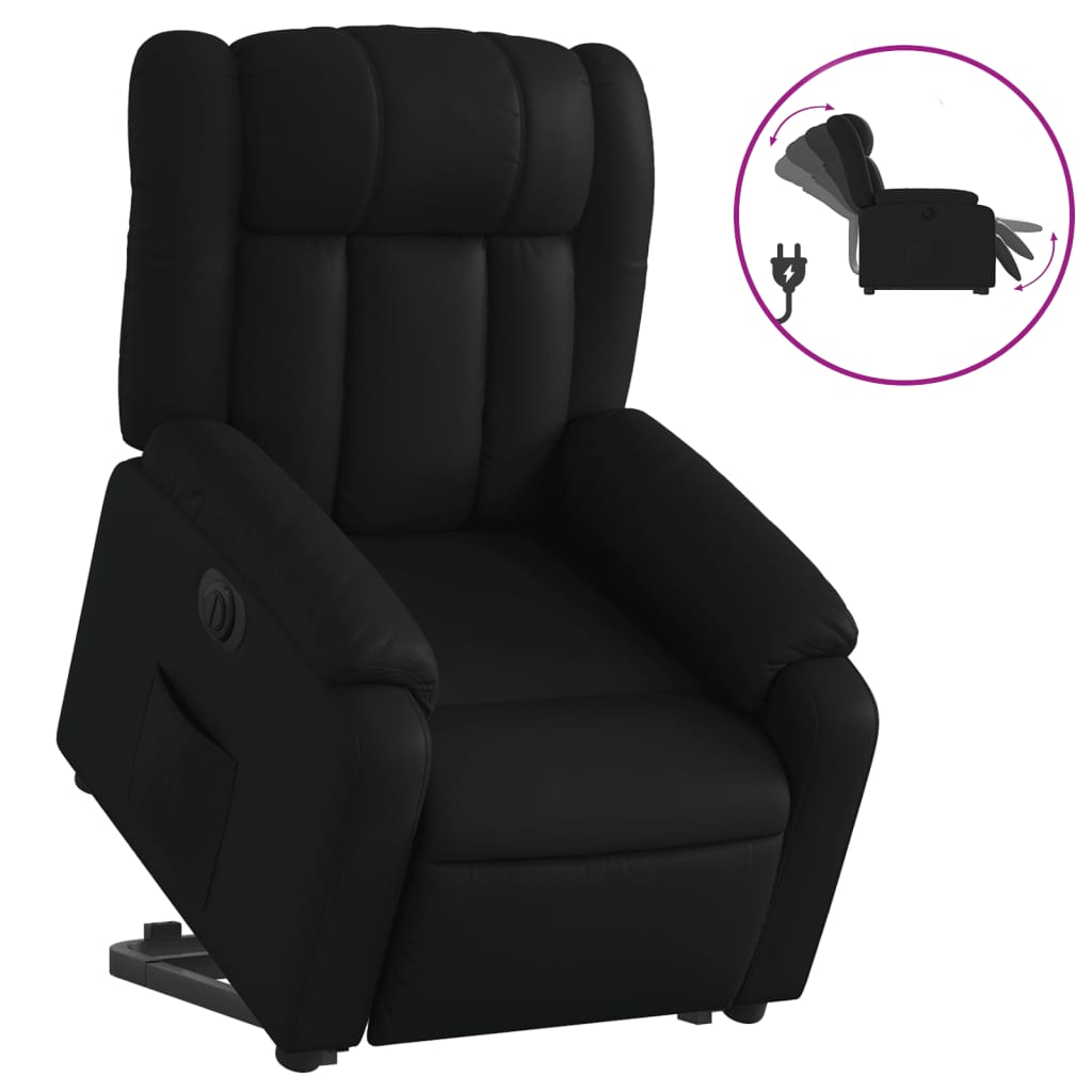 Fauteuil inclinable électrique noir similicuir Fauteuils vidaXL   