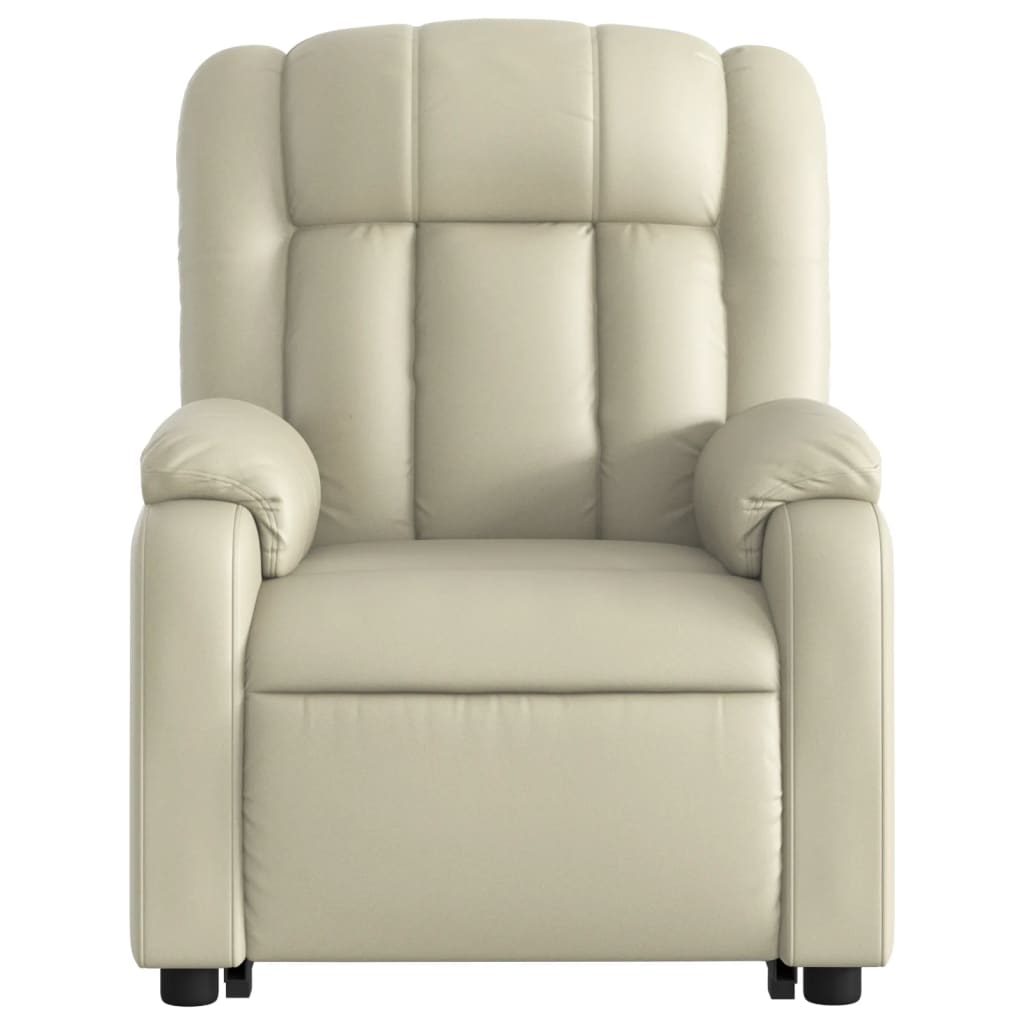 Fauteuil inclinable électrique crème similicuir Fauteuils vidaXL   