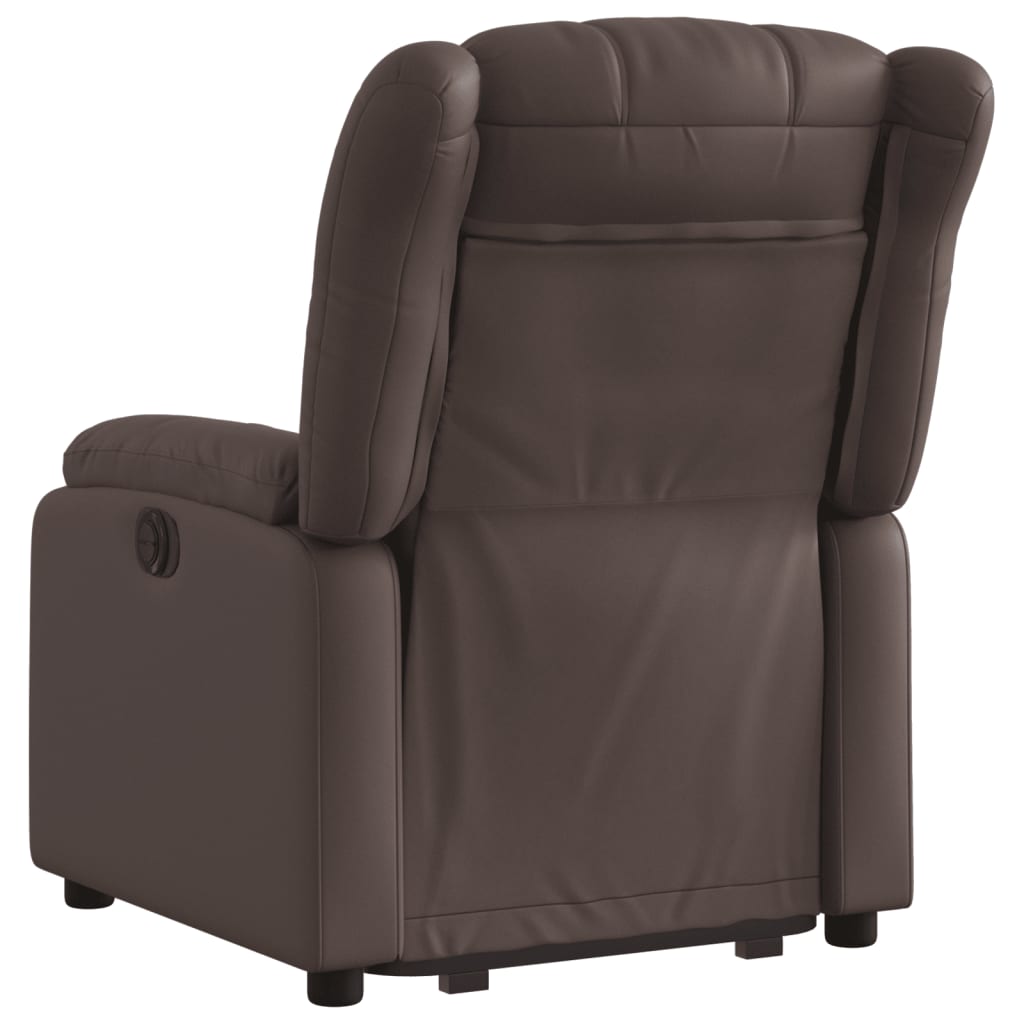 Fauteuil inclinable électrique marron similicuir Fauteuils vidaXL   