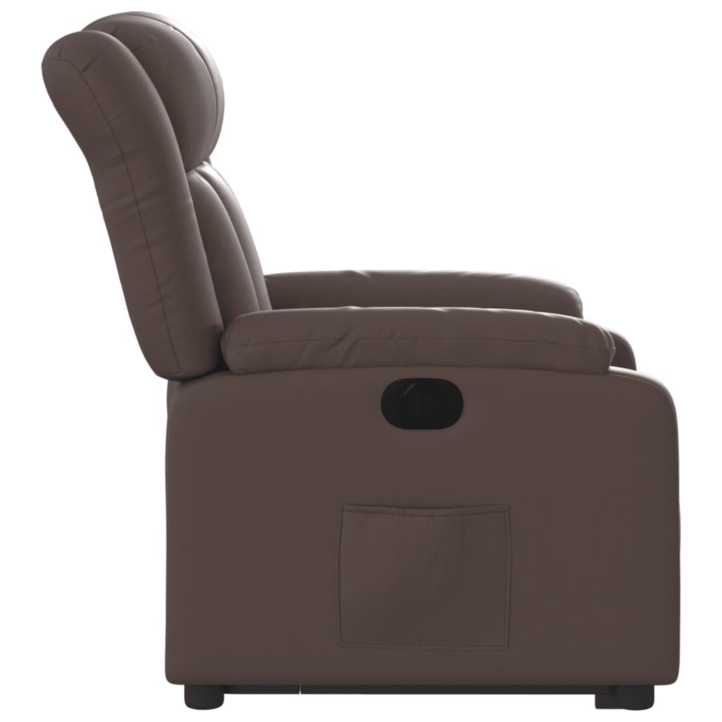 Fauteuil inclinable électrique marron similicuir Fauteuils vidaXL   