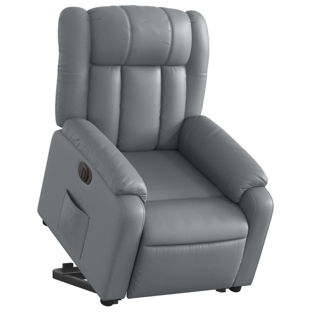 Fauteuil inclinable électrique gris similicuir Fauteuils vidaXL   