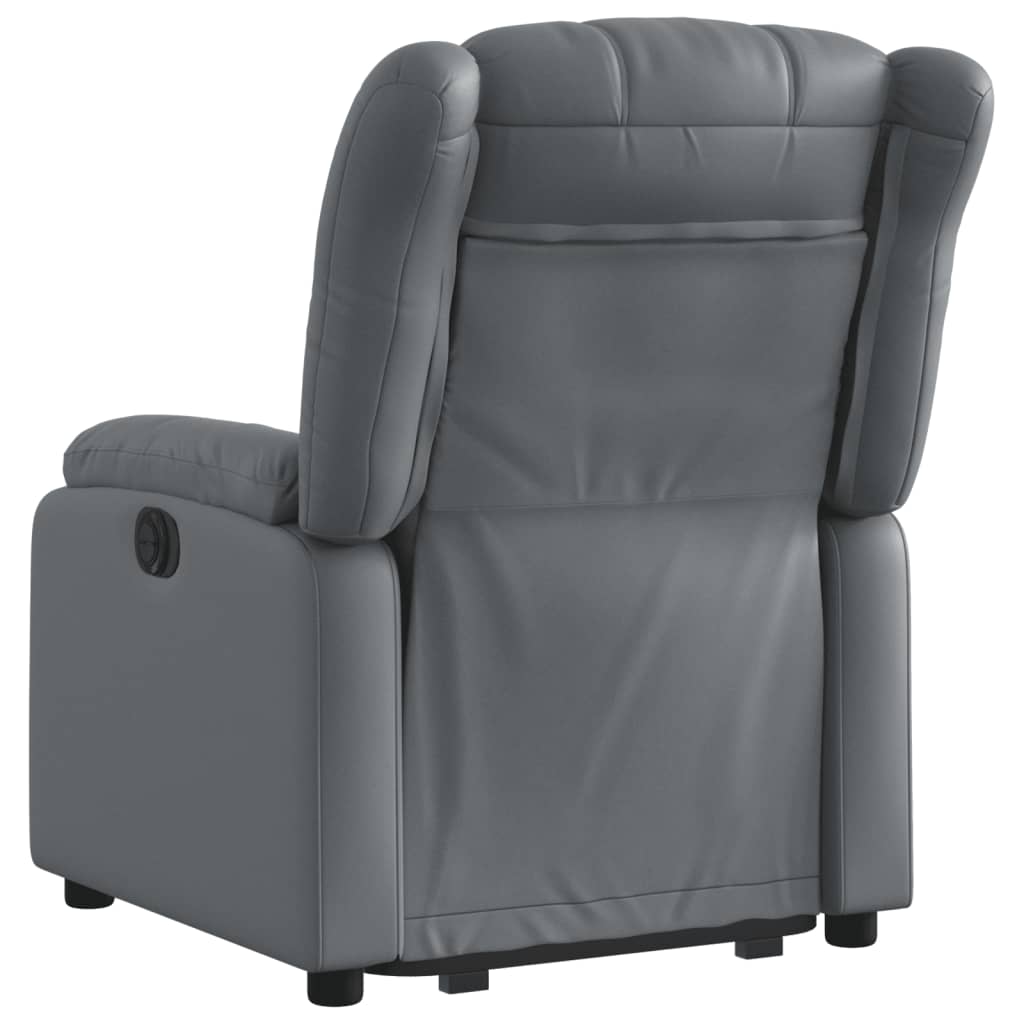 Fauteuil inclinable électrique gris similicuir Fauteuils vidaXL   