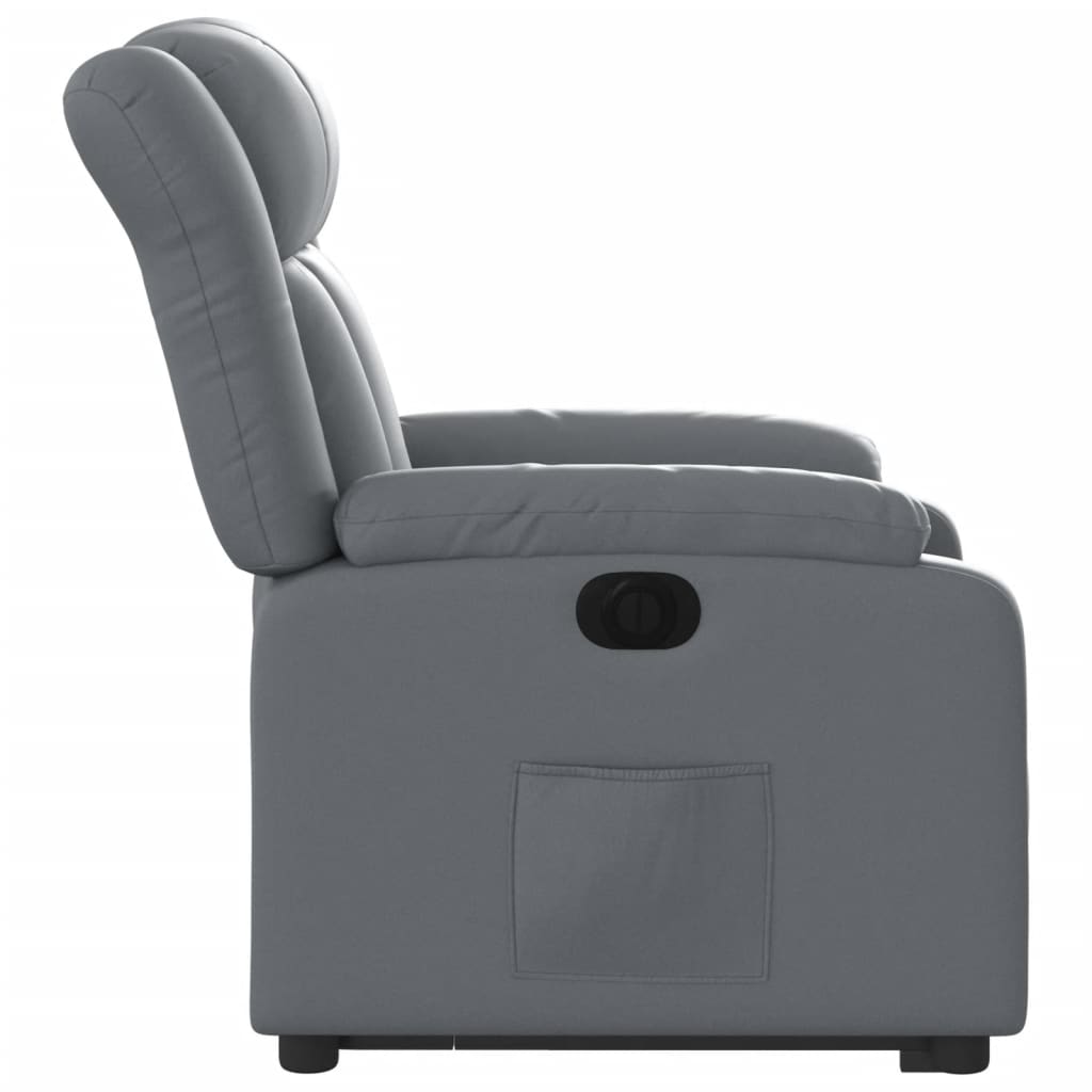 Fauteuil inclinable électrique gris similicuir Fauteuils vidaXL   