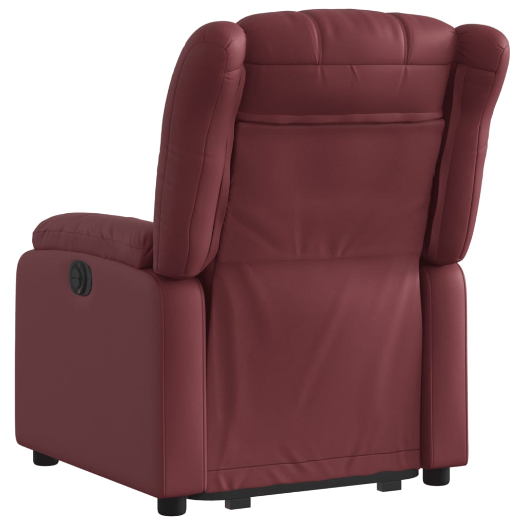 Fauteuil inclinable électrique rouge bordeaux similicuir Fauteuils vidaXL   