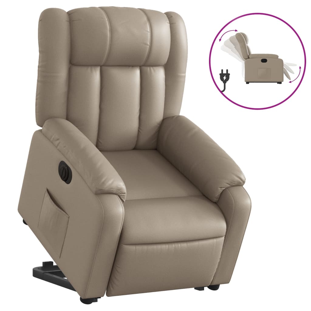 Fauteuil inclinable électrique cappuccino similicuir Fauteuils vidaXL   