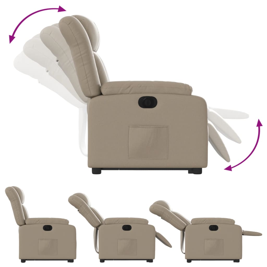 Fauteuil inclinable électrique cappuccino similicuir Fauteuils vidaXL   