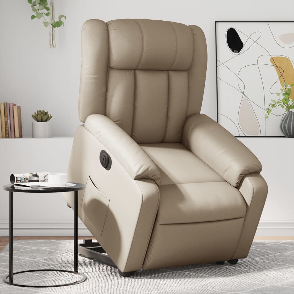 Fauteuil inclinable électrique cappuccino similicuir Fauteuils vidaXL   