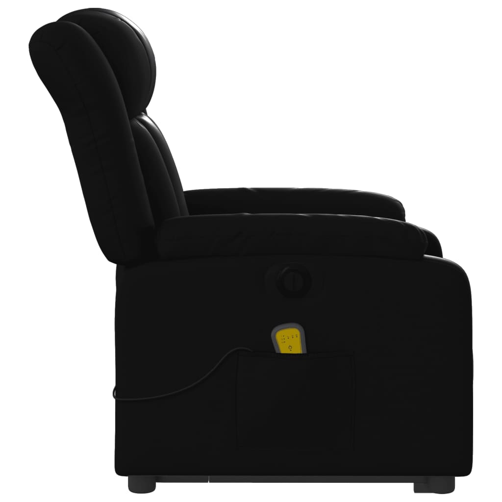 Fauteuil inclinable de massage électrique noir similicuir Fauteuils vidaXL   